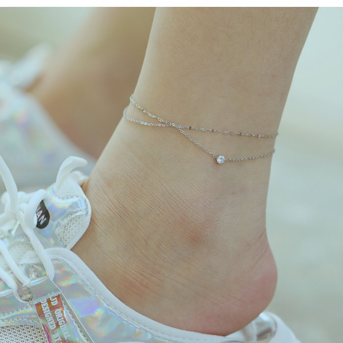 Bratara glezna dubla din inox cu zirconiu [2]