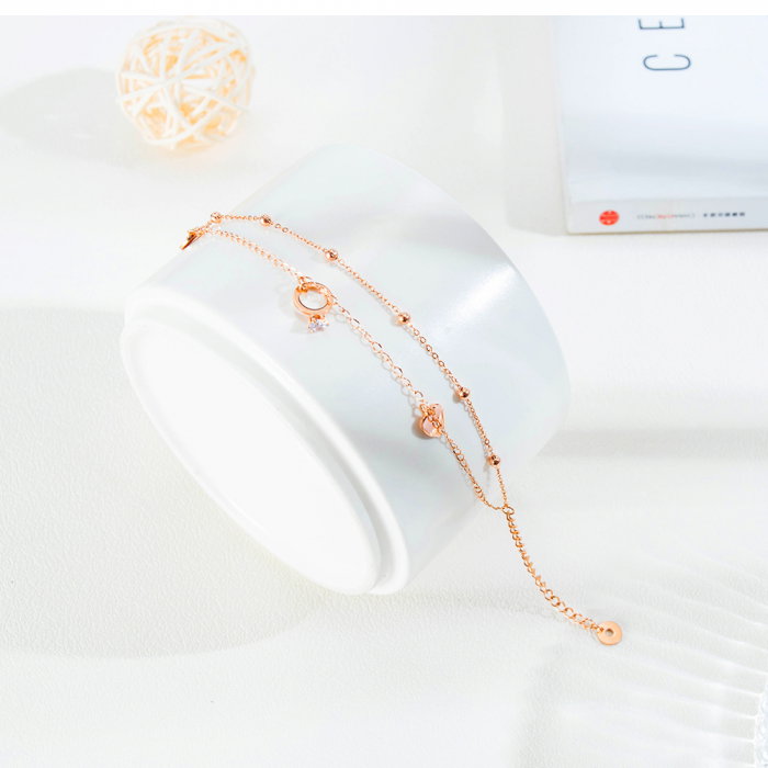 Bratara glezna dubla sin inox cu inima si inel [3]