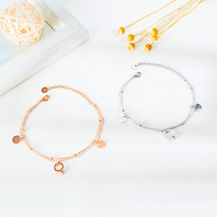 Bratara glezna dubla sin inox cu inima si inel [14]