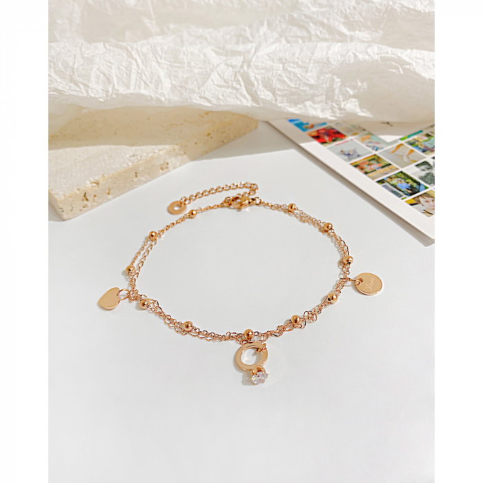 Bratara glezna dubla sin inox cu inima si inel [10]