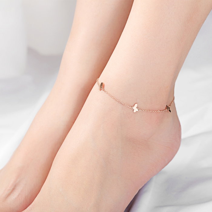 Bratara glezna inox cu fluturasi [5]