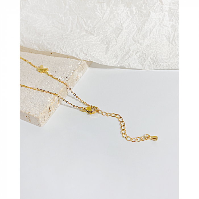 Bratara glezna inox cu fluturi si perla [14]