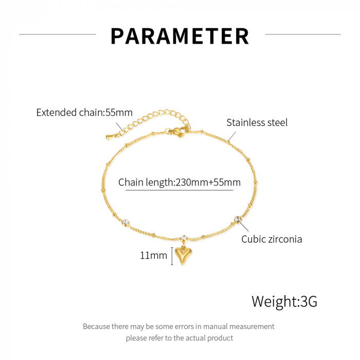 Bratara glezna inox cu inima [6]