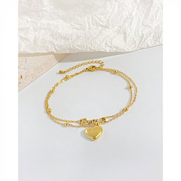 Bratara glezna inox cu inima si bilute [9]