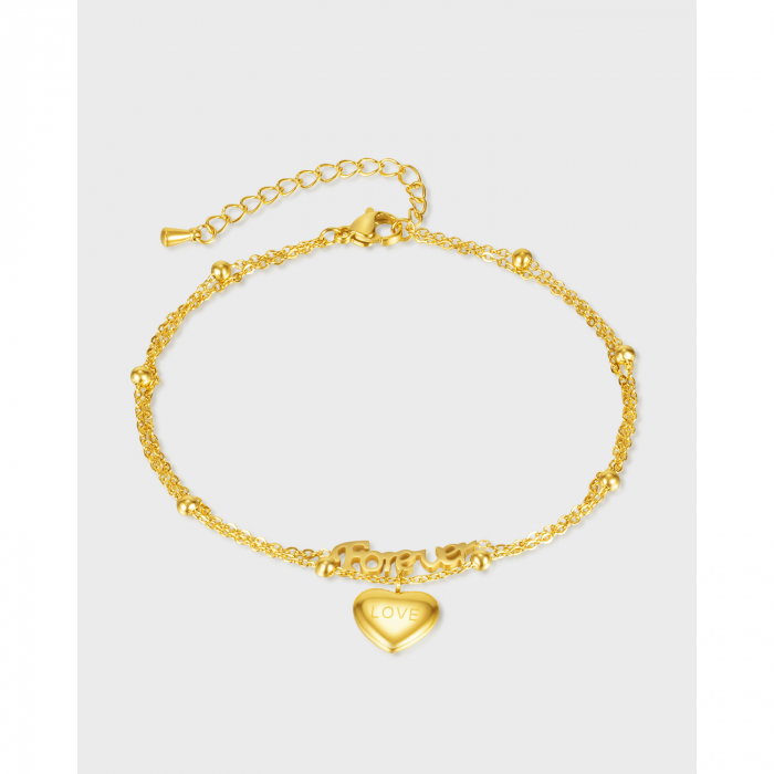 Bratara glezna inox cu inima si bilute [15]