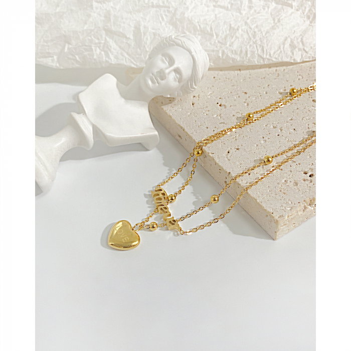 Bratara glezna inox cu inima si bilute [7]