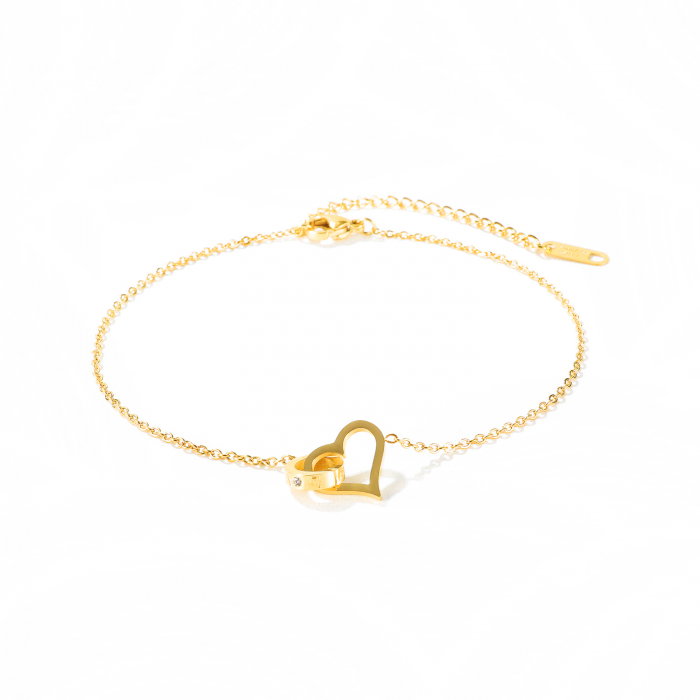 Bratara glezna inox cu inima si inel [6]