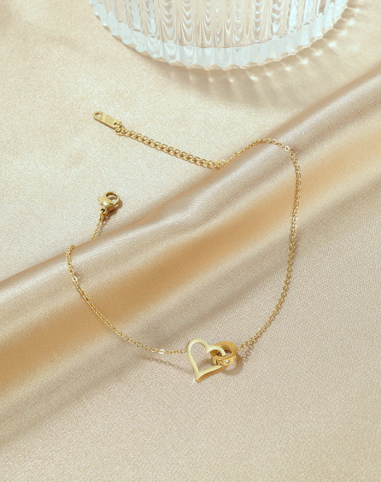 Bratara glezna inox cu inima si inel [10]