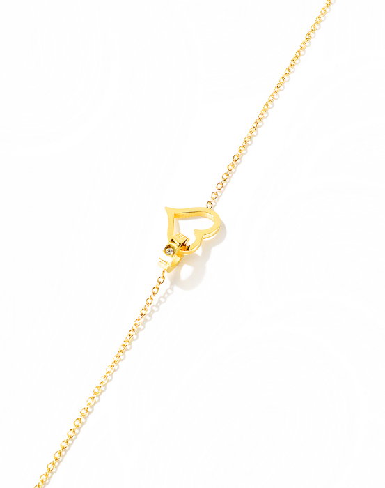 Bratara glezna inox cu inima si inel [20]