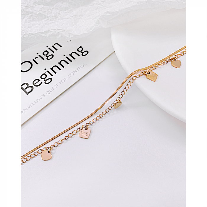 Bratara glezna inox cu inimi si patrate [8]