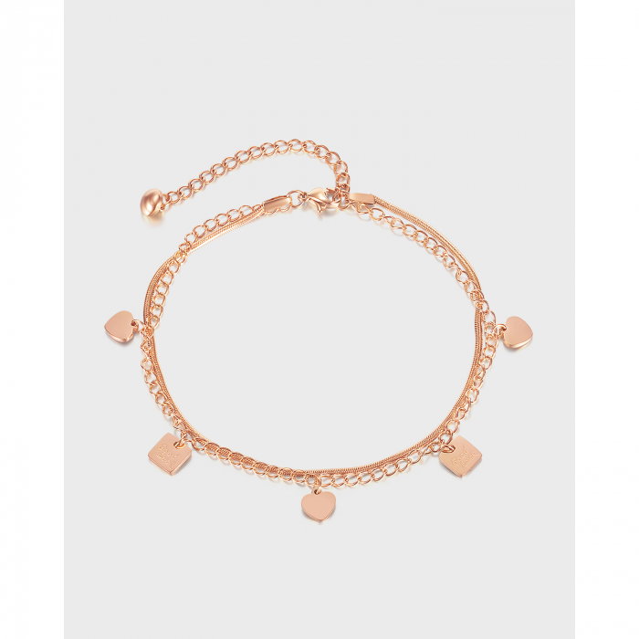 Bratara glezna inox cu inimi si patrate [10]