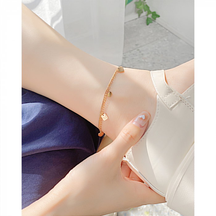 Bratara glezna inox cu inimi si patrate [3]