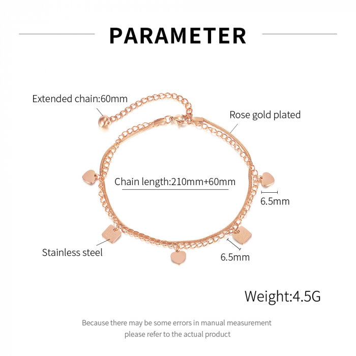 Bratara glezna inox cu inimi si patrate [4]