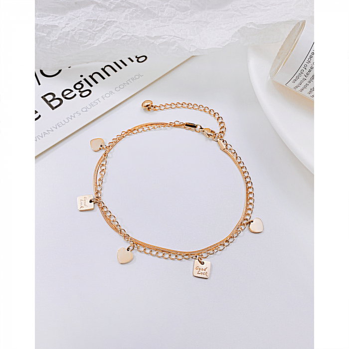 Bratara glezna inox cu inimi si patrate [5]