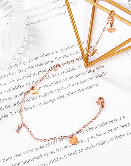 Bratara glezna inox cu inimi smiley [10]