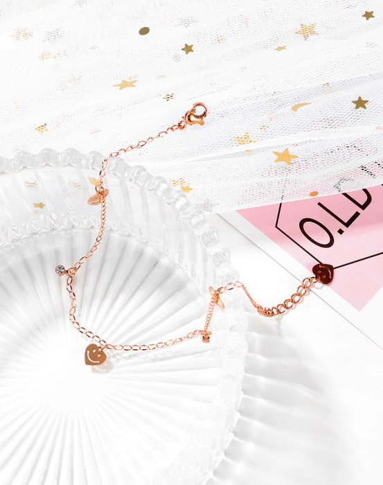 Bratara glezna inox cu inimi smiley [12]