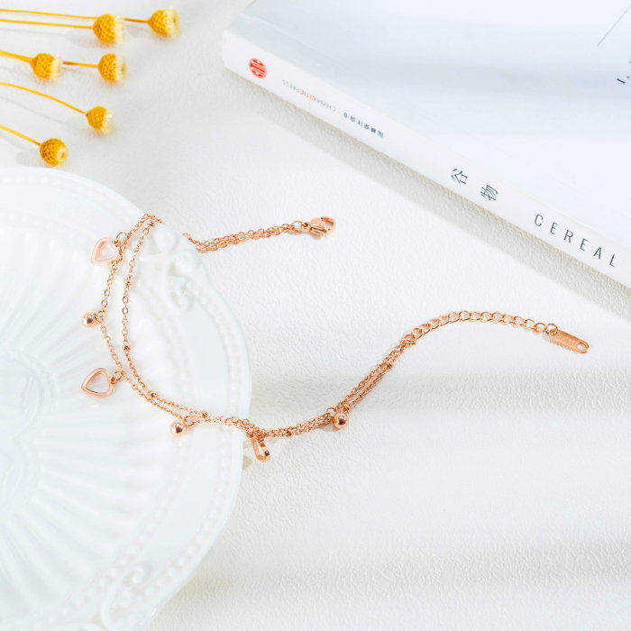 Bratara glezna inox cu inimioare si bilute [8]