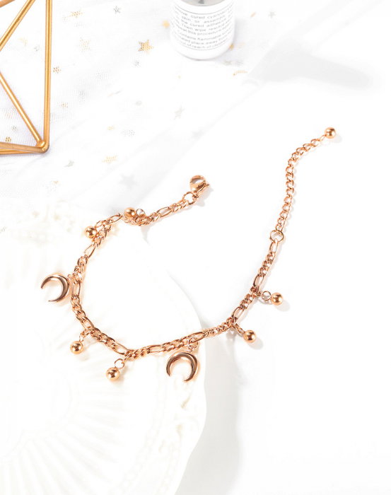 Bratara glezna inox cu semiluna si bilute [9]