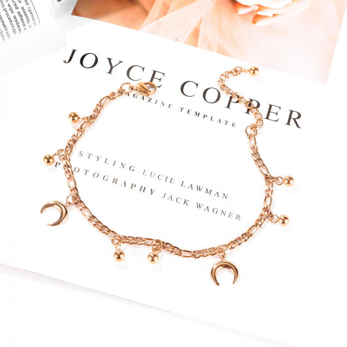 Bratara glezna inox cu semiluna si bilute [3]