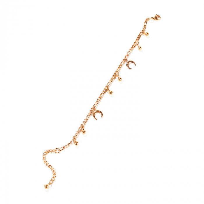 Bratara glezna inox cu semiluna si bilute [4]