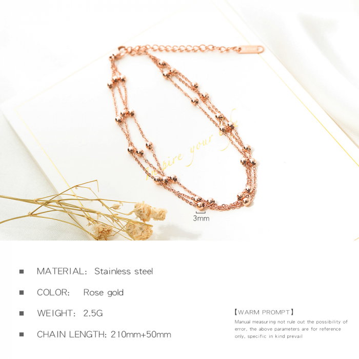 Bratara glezna tripla din inox cu bilute [9]