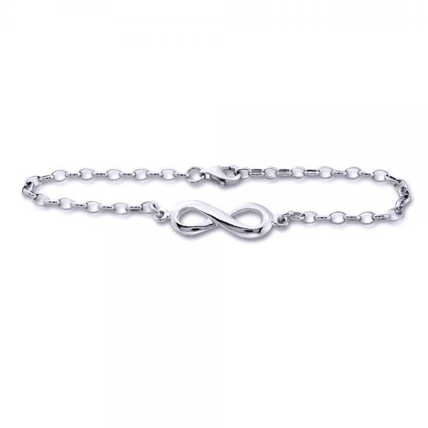 Bratara groasa din argint masiv 925 rodiat cu simbolul infinit - Infinite You [1]