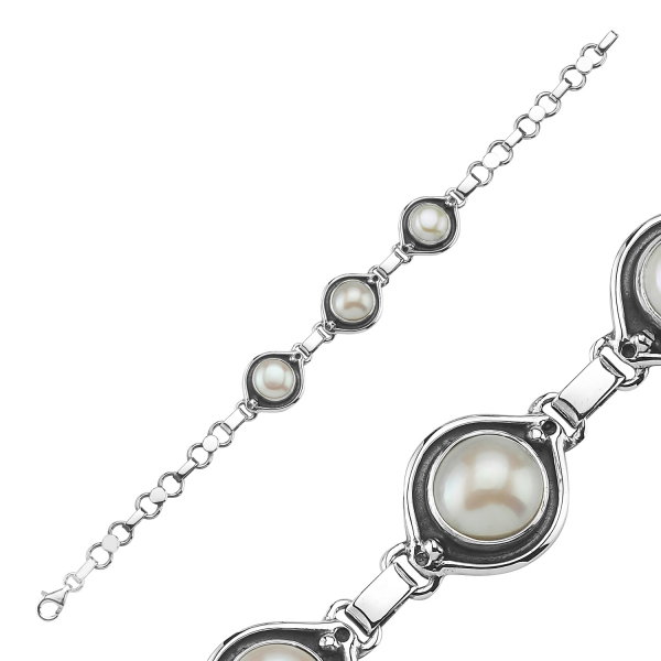 Bratara handmade din argint 925 cu perle de cultura [2]