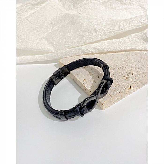 Bratara Infinity piele si inox [15]