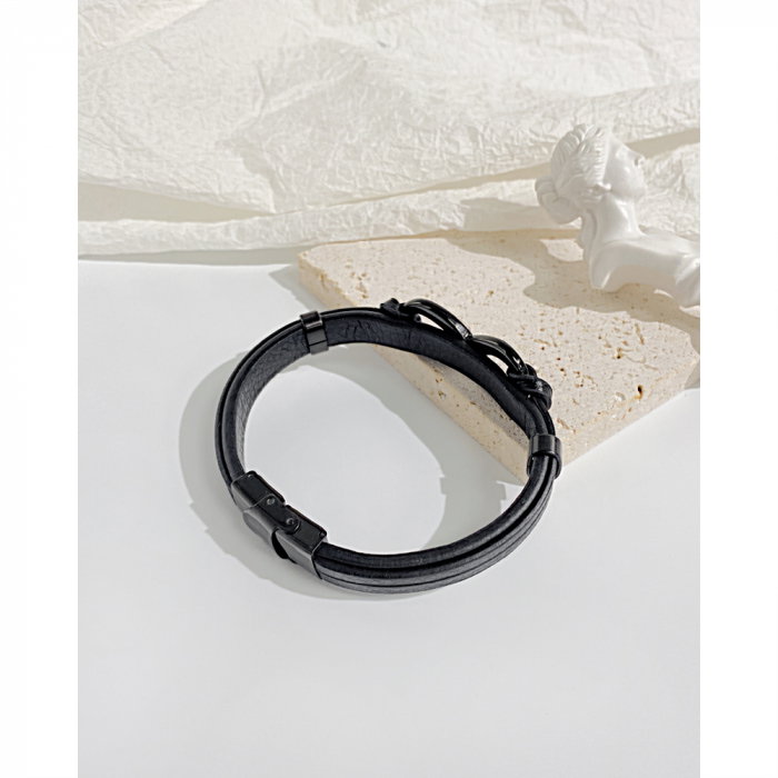 Bratara Infinity piele si inox [8]