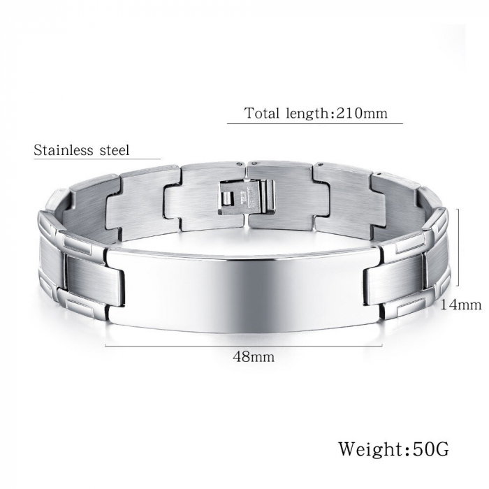 Bratara inox 21 cm lungime si 14 mm latime [7]