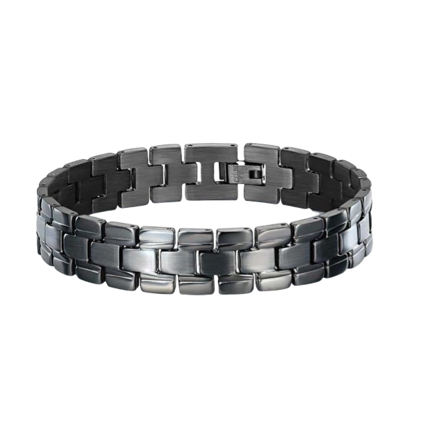 Bratara inox neagra de 21 cm lungime si 13 mm latime [1]