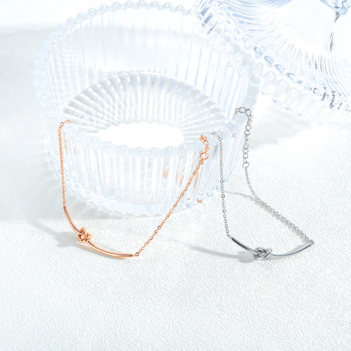 Bratara inox argintie cu nod – Simbol al conexiunii si echilibrului [6]