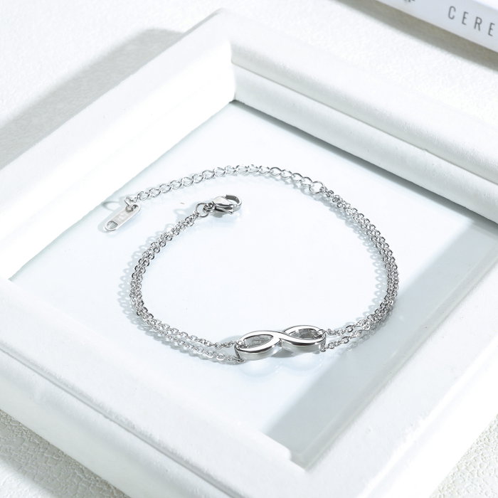 Bratara inox argintie cu simbol infinit – Rafinament si legatura eterna [10]