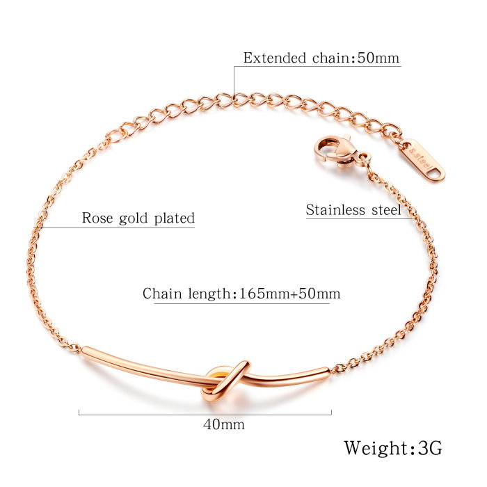 Bratara inox aurie cu nodul iubirii – Simbol al legaturilor durabile [5]