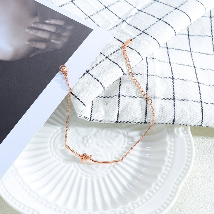 Bratara inox aurie cu nodul iubirii – Simbol al legaturilor durabile [7]