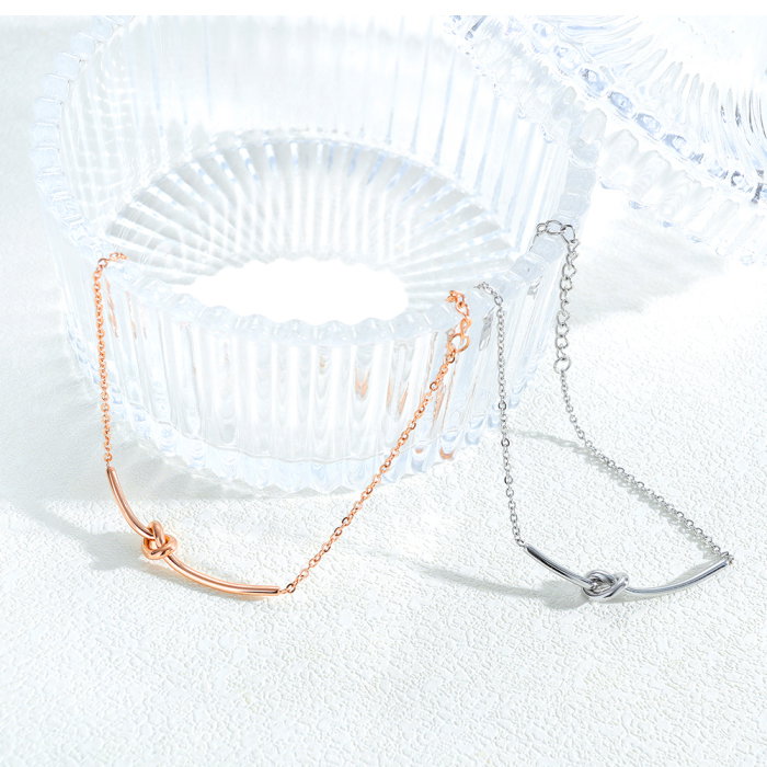 Bratara inox aurie cu nodul iubirii – Simbol al legaturilor durabile [8]