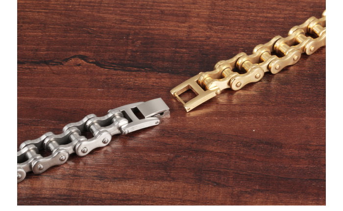 Bratara inox aurie lant moto – Putere, libertate si stil urban [6]