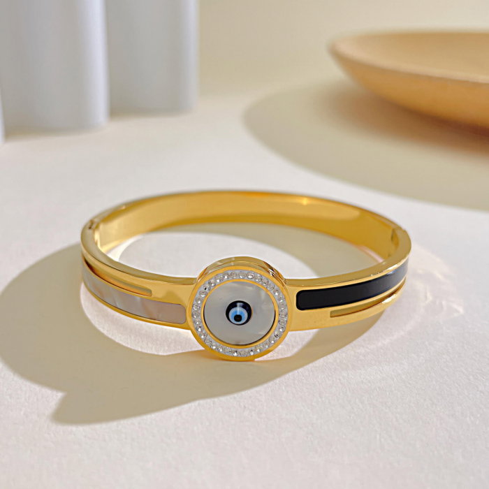 Bratara inox auriu ochi de deochi cu abalone [3]