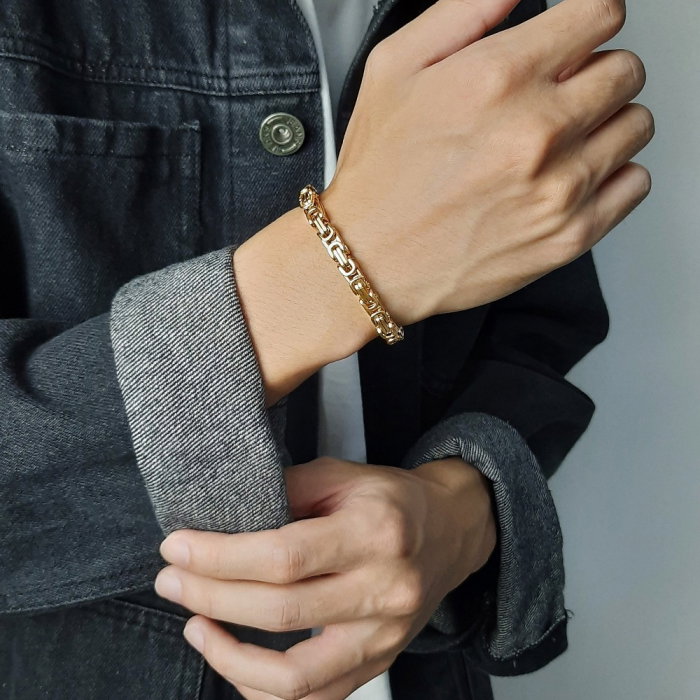 Bratara inox Bizantina aurie [2]