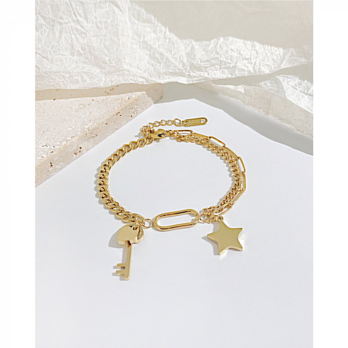 Bratara inox cu cheie si steluta [8]