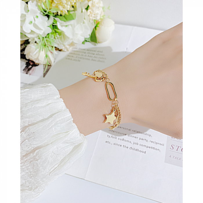 Bratara inox cu cheie si steluta [9]