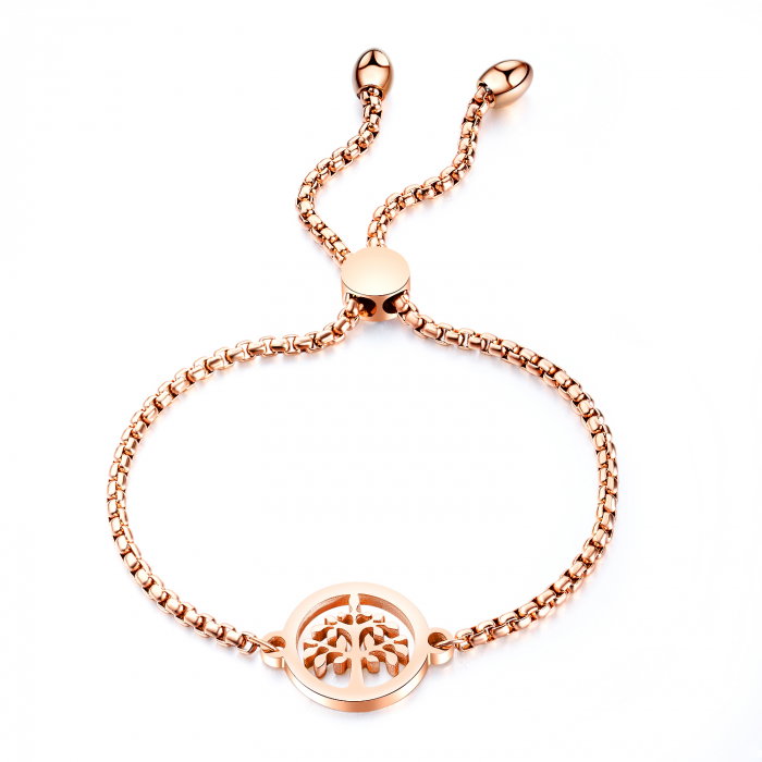 Bratara inox cu copacul vietii Rose Gold [1]