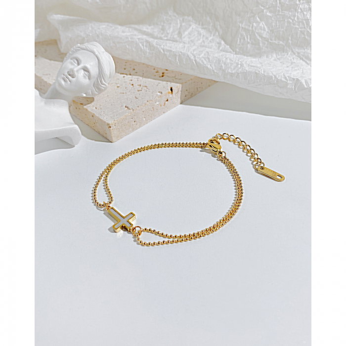 Bratara inox cu cruce [2]