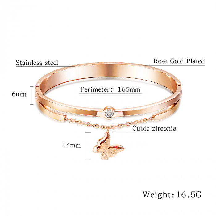 Bratara inox cu fluturasi [6]