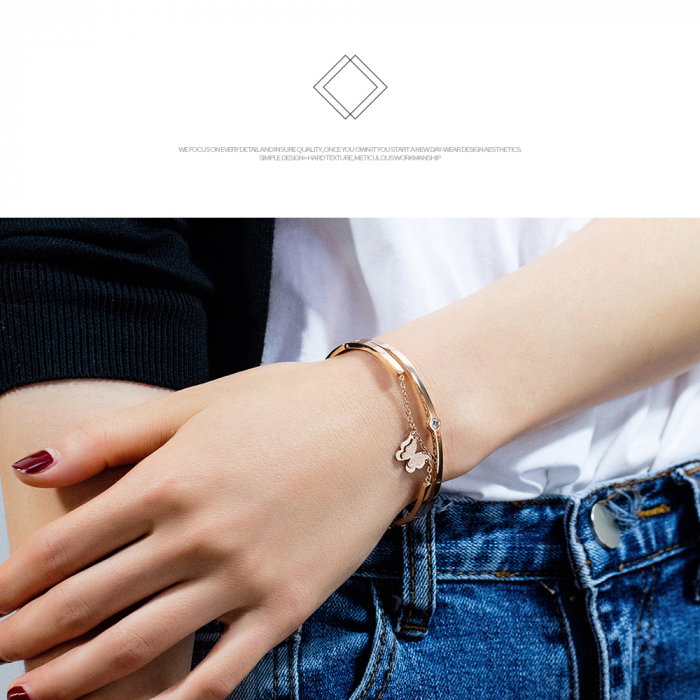 Bratara inox cu fluturasi [8]