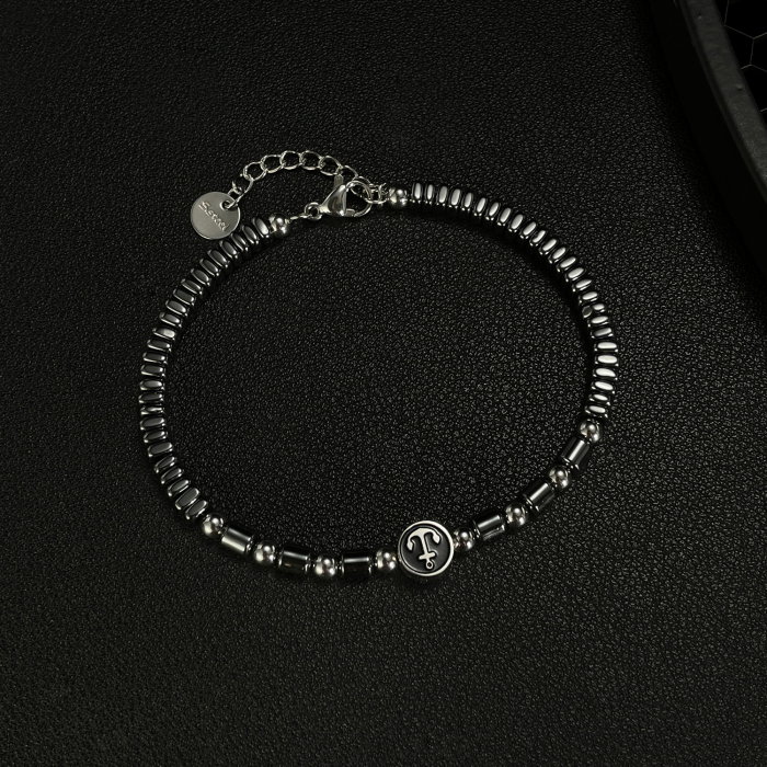 Bratara inox cu hematit si ancora [3]