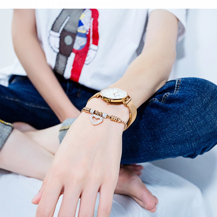 Bratara inox reglabila cu inimioara [2]