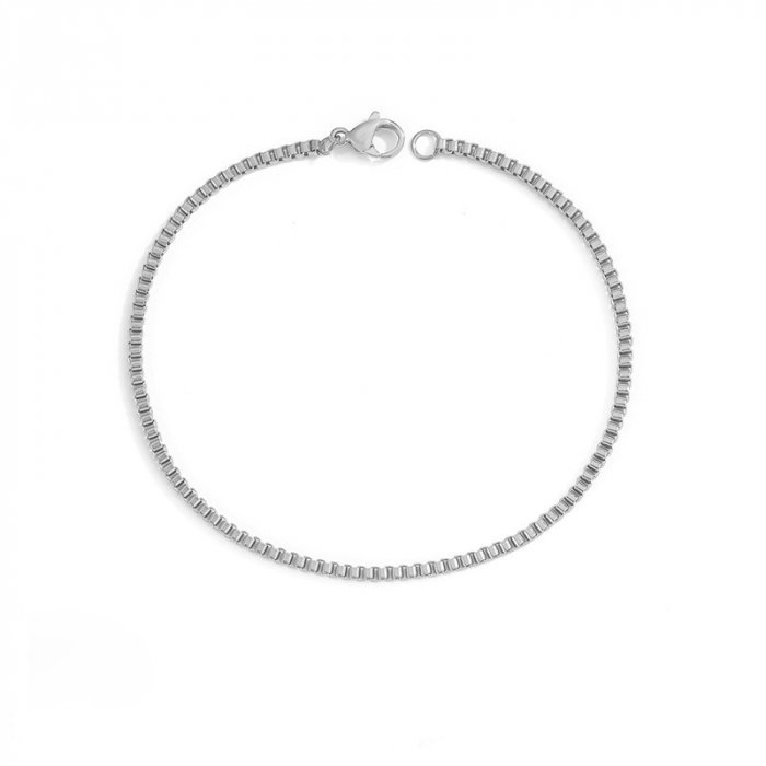 Bratara inox cu lant cubic [1]