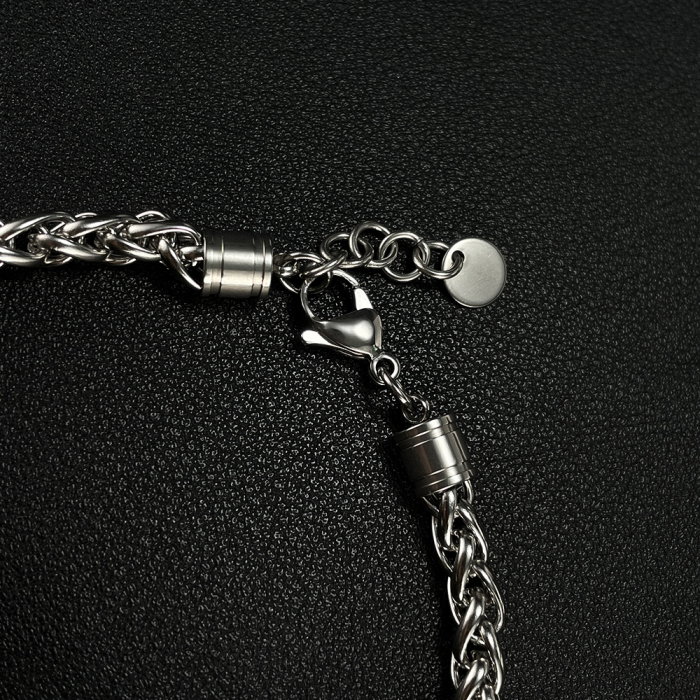 Bratara inox cu Ochi de Tigru si Craniu [14]