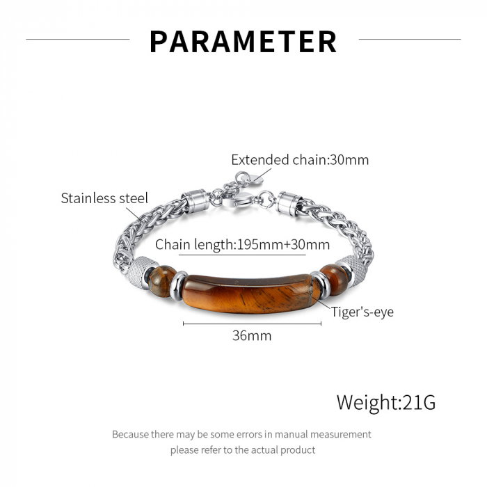 Bratara inox cu Ochi de Tigru [8]